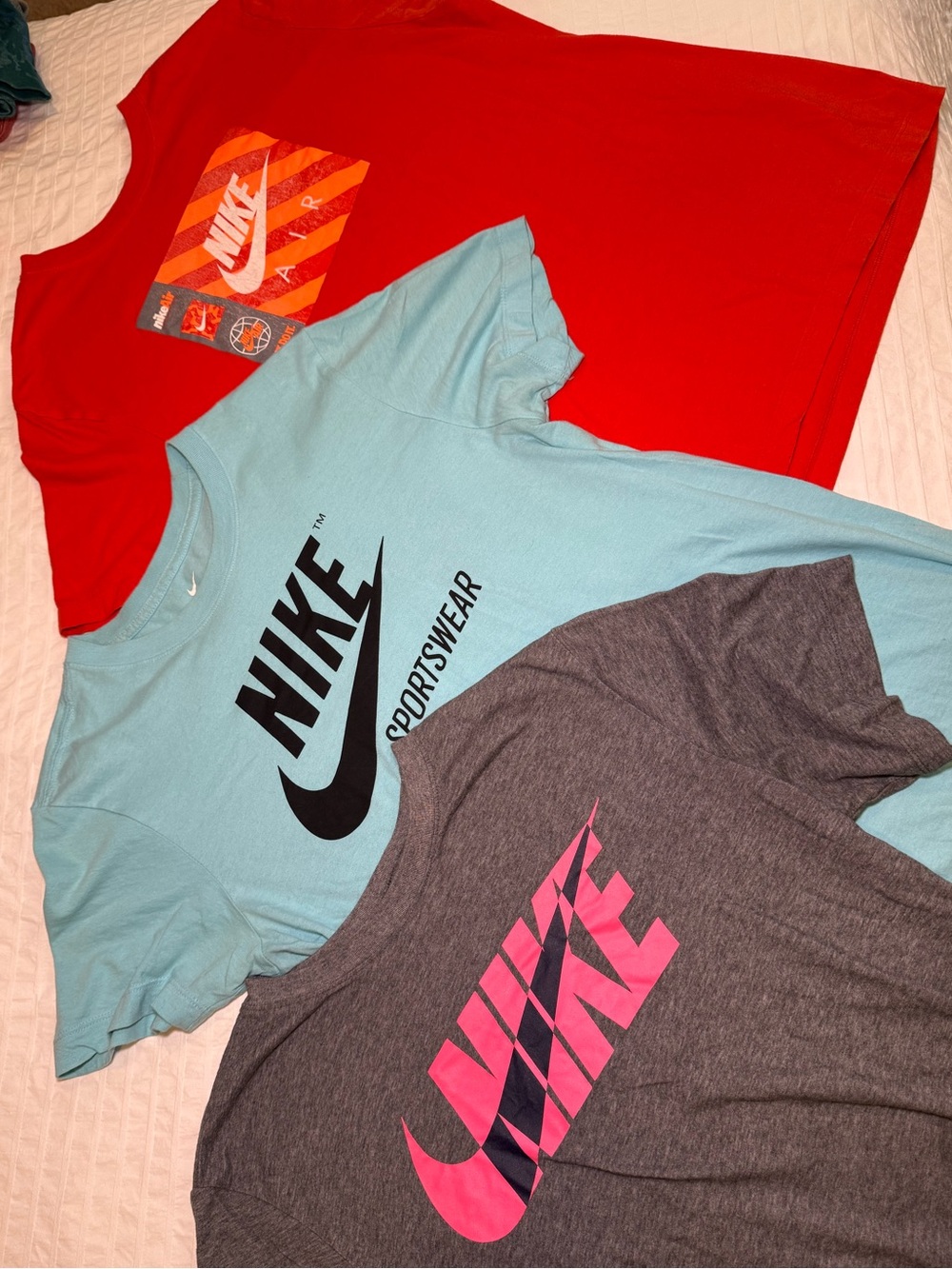 Nike Men’s Short Sleeve Tee Trio - Orange, Light Blue, Gray